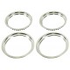 Stainless Steel Trim Rings-Ribbed-Set of 4